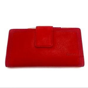 Rolf’s Framed Checkbook Wallet, Duet Red